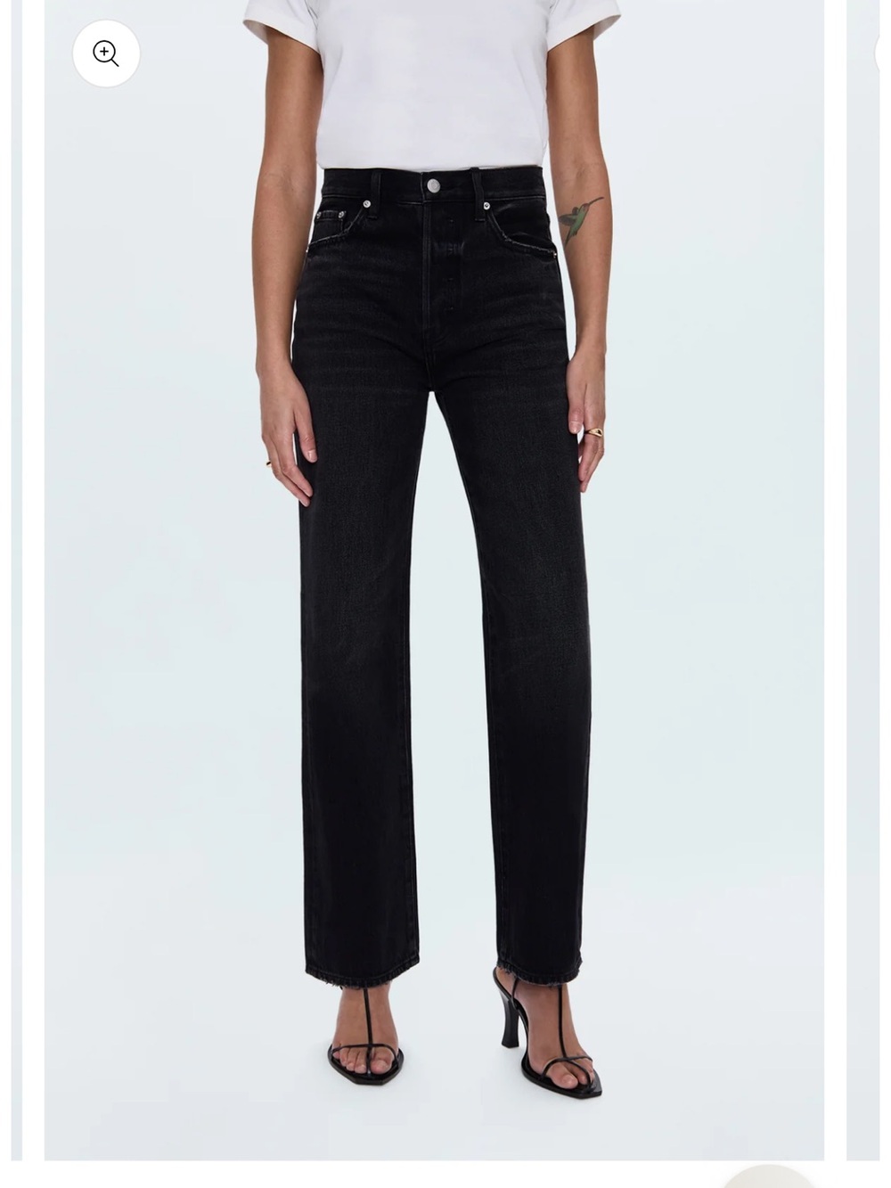 pistola Black High-Rise Straight Leg Jeans